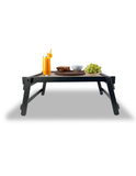 Mesa para Cama de madera Parota Bordes negros