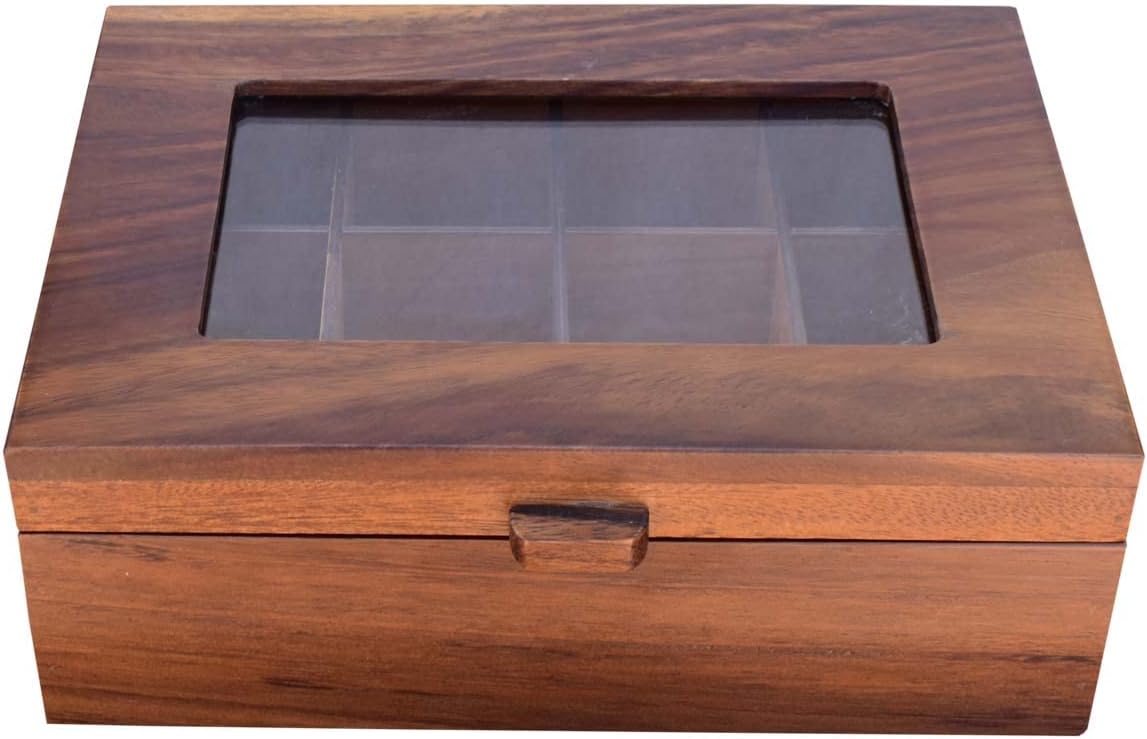 Caja de madera de Parota para Té - Personalizada 