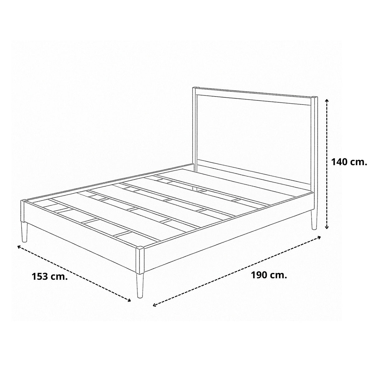 CAMA DE MADERA NOGAL