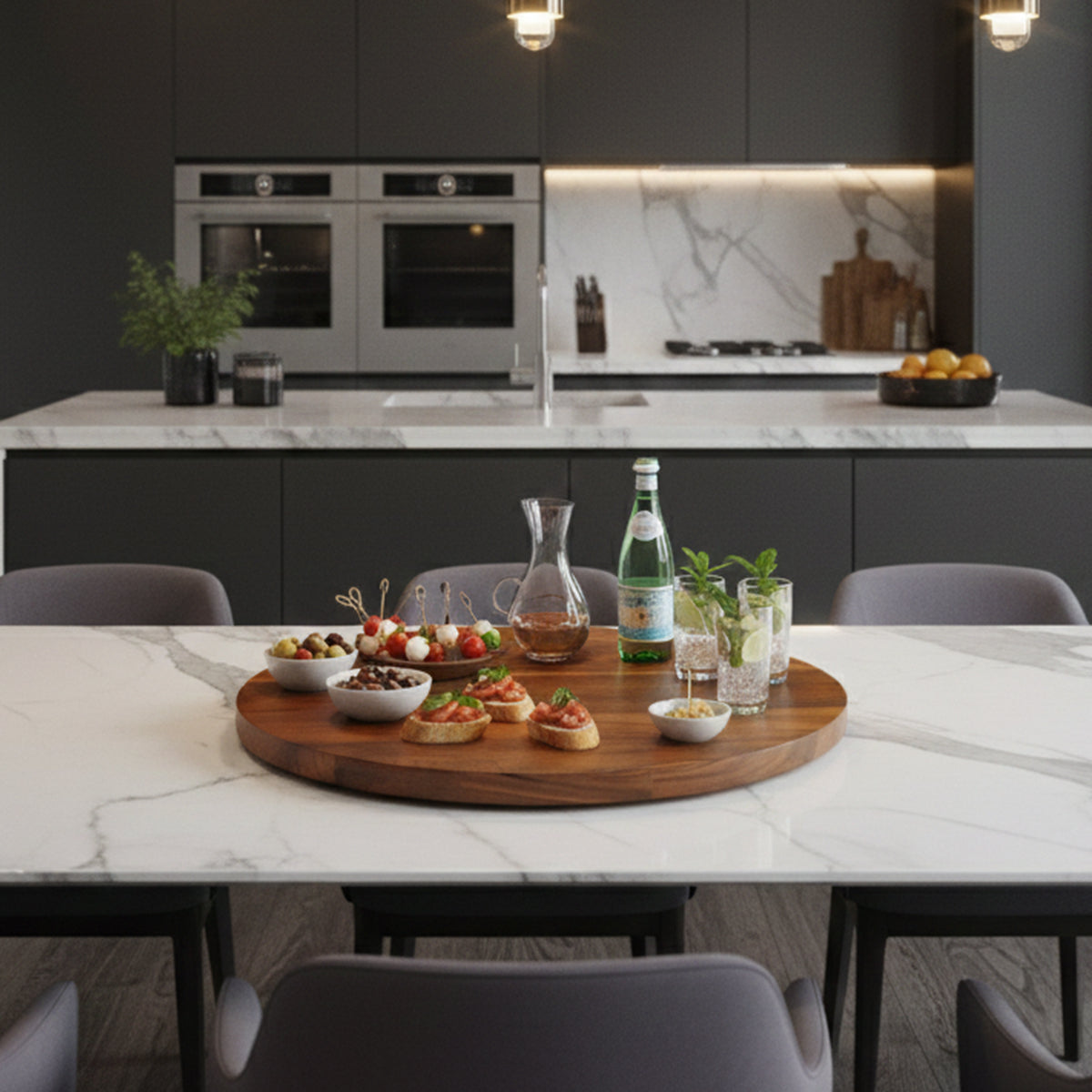 Charola Giratoria de 48 cm de Parota