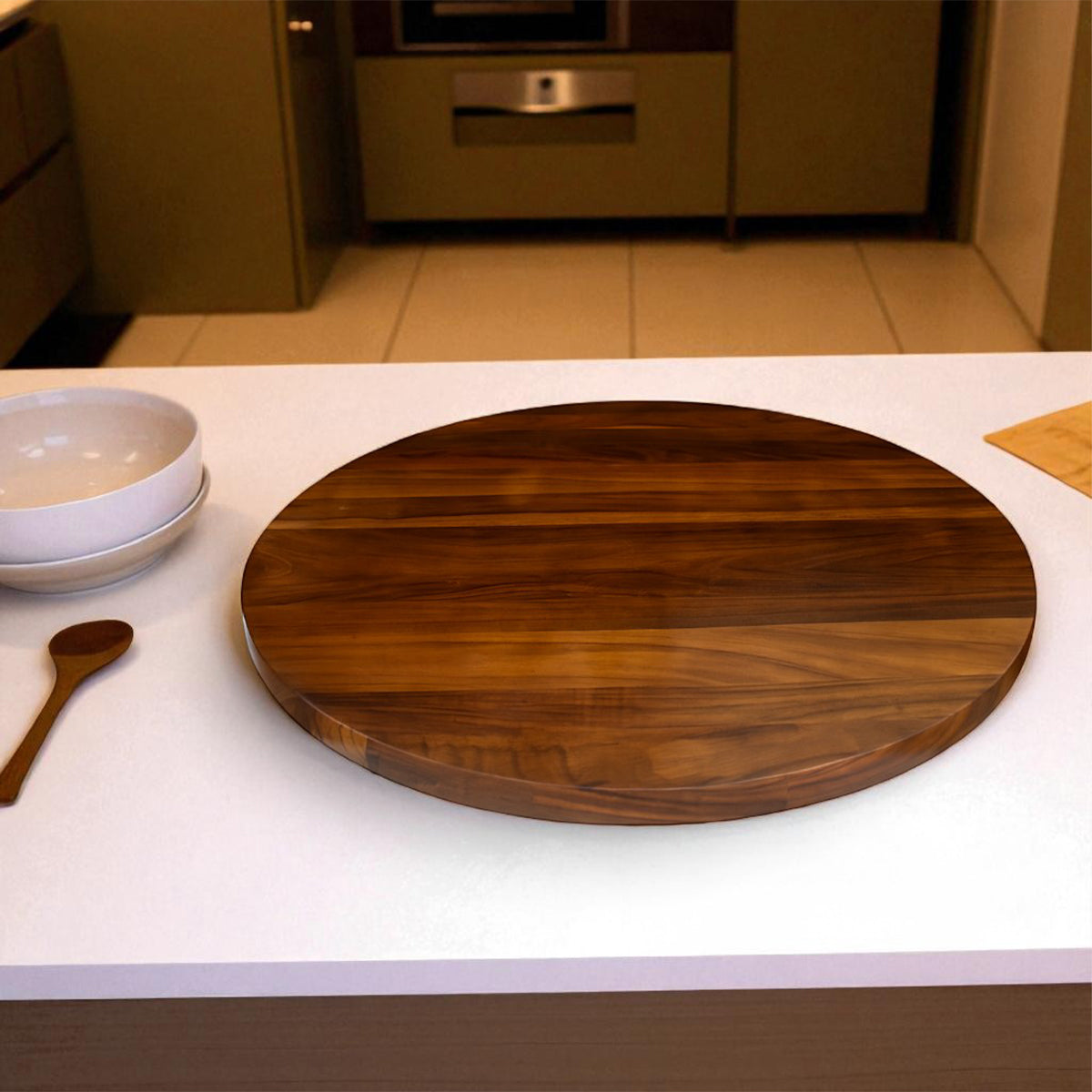 Charola Giratoria de 48 cm de Parota