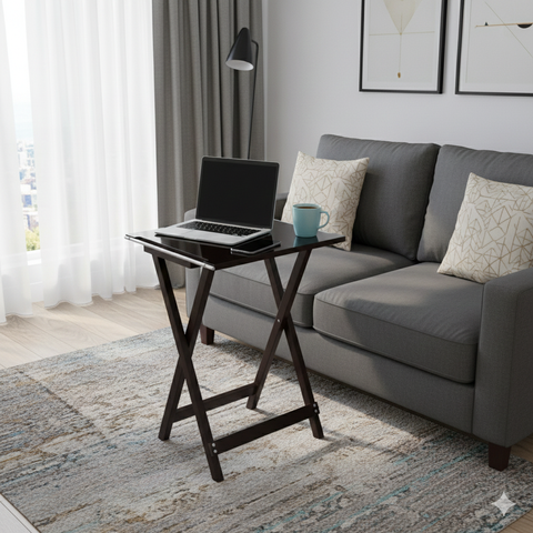 Mesa Rectangular Plegable Con Aluminio