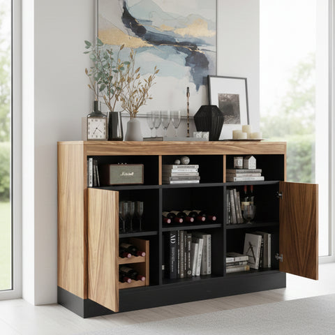 Hogare Bufetera Irlanda Enchapado Parota natural