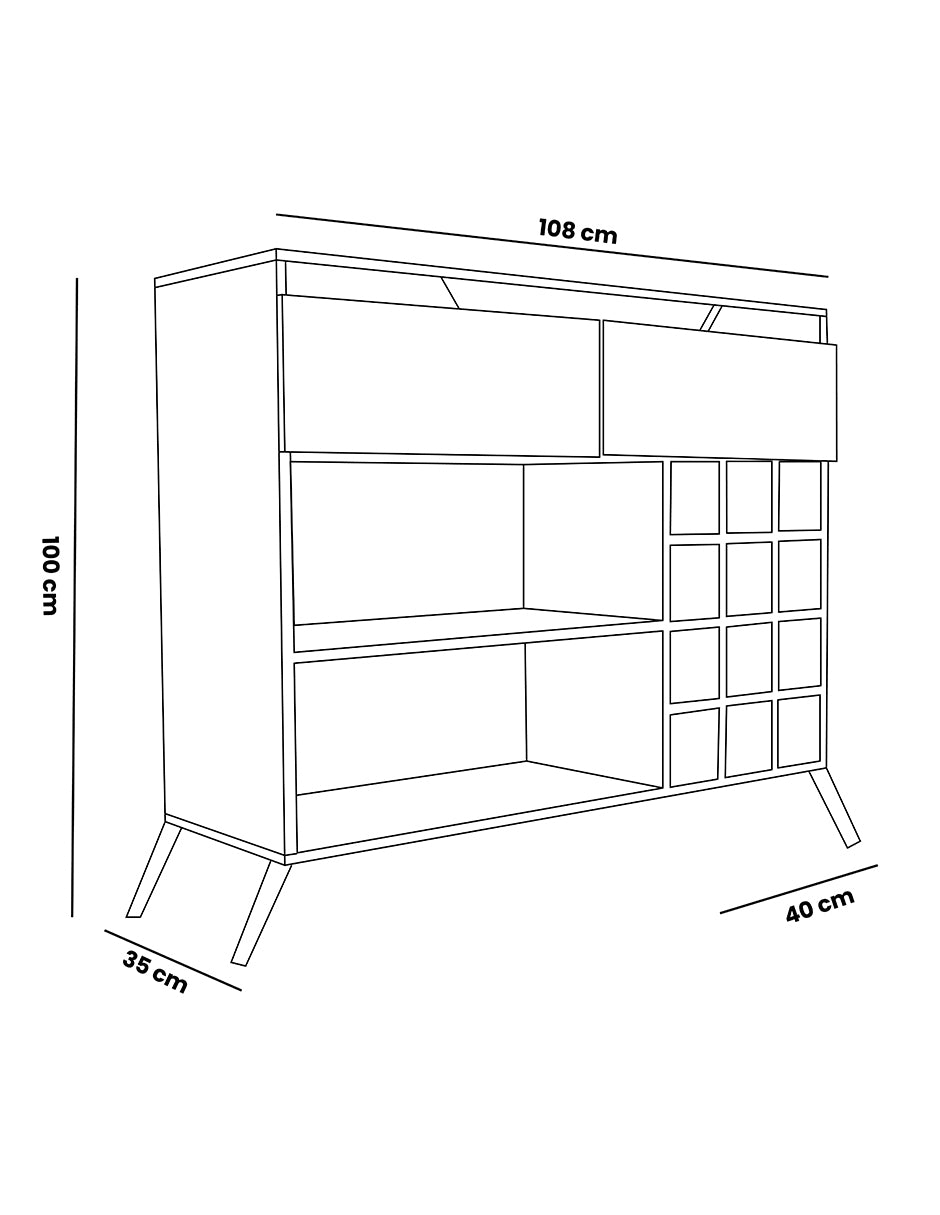 Hogare Bufetera, Credenza, mueble Cantina, Cava Ligth