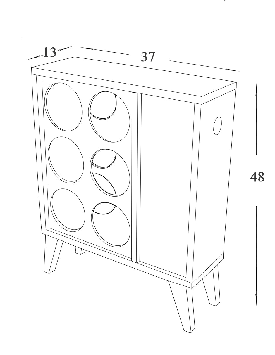 Cava de Madera para 6 botellas con compartimento para corchos