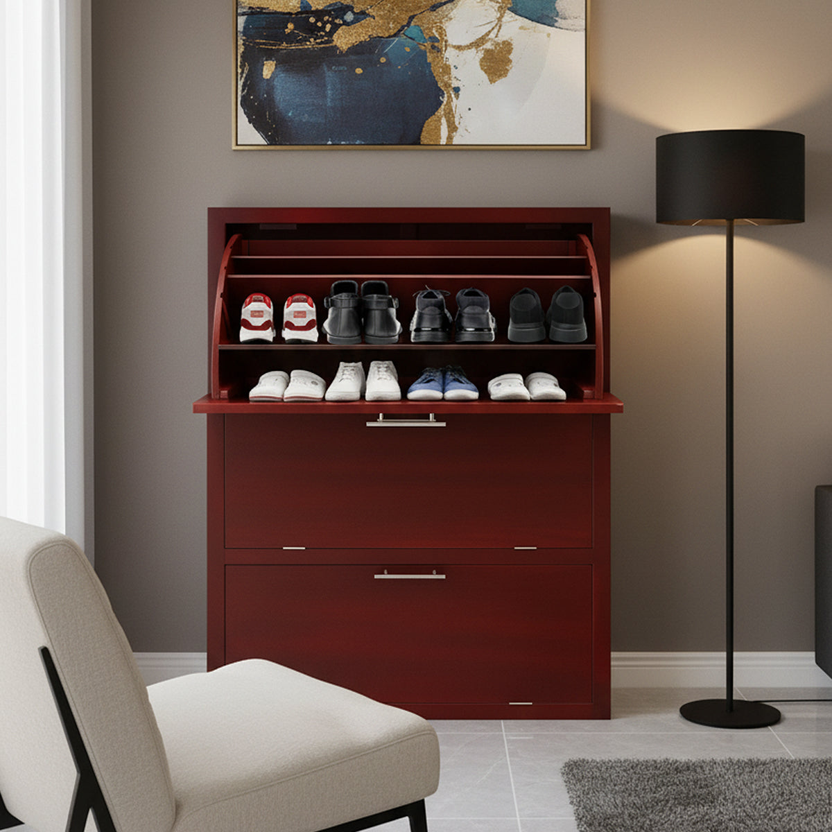 Mueble Zapatero 24 Pares Mas Botas