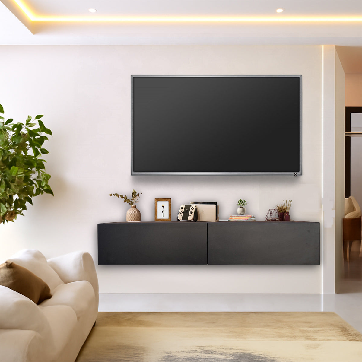 Mueble para TV Flotante 1.20 mts 2 PUERTAS