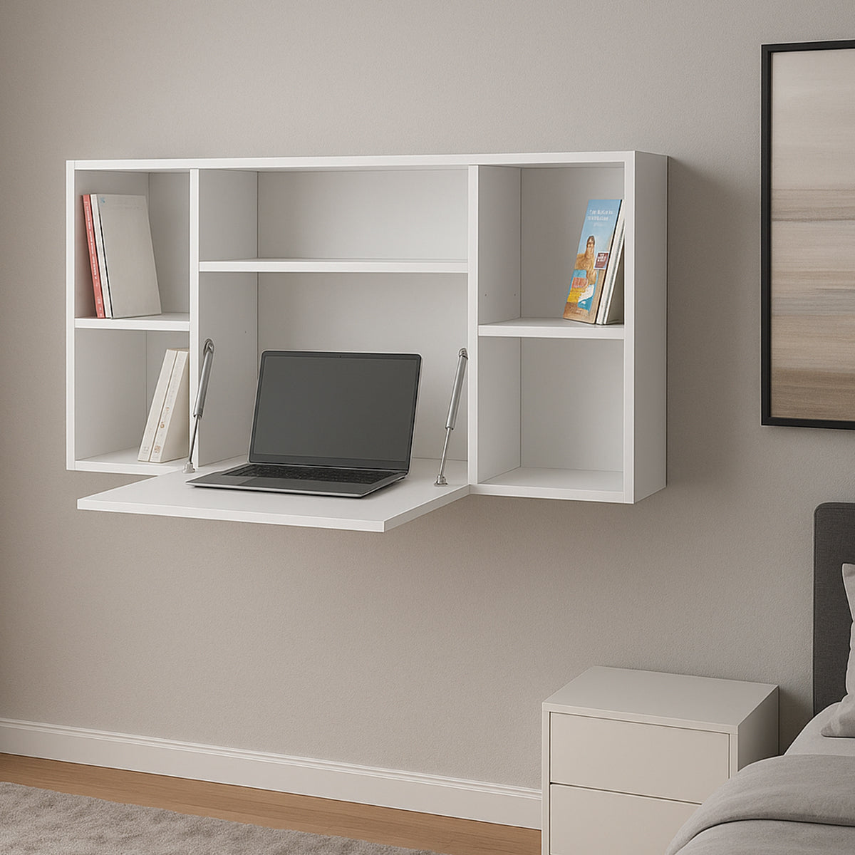 Escritorio Flotante, estante