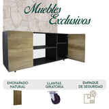 Hogare Bufetera, Credenza, mueble para tv con llantas Malasia