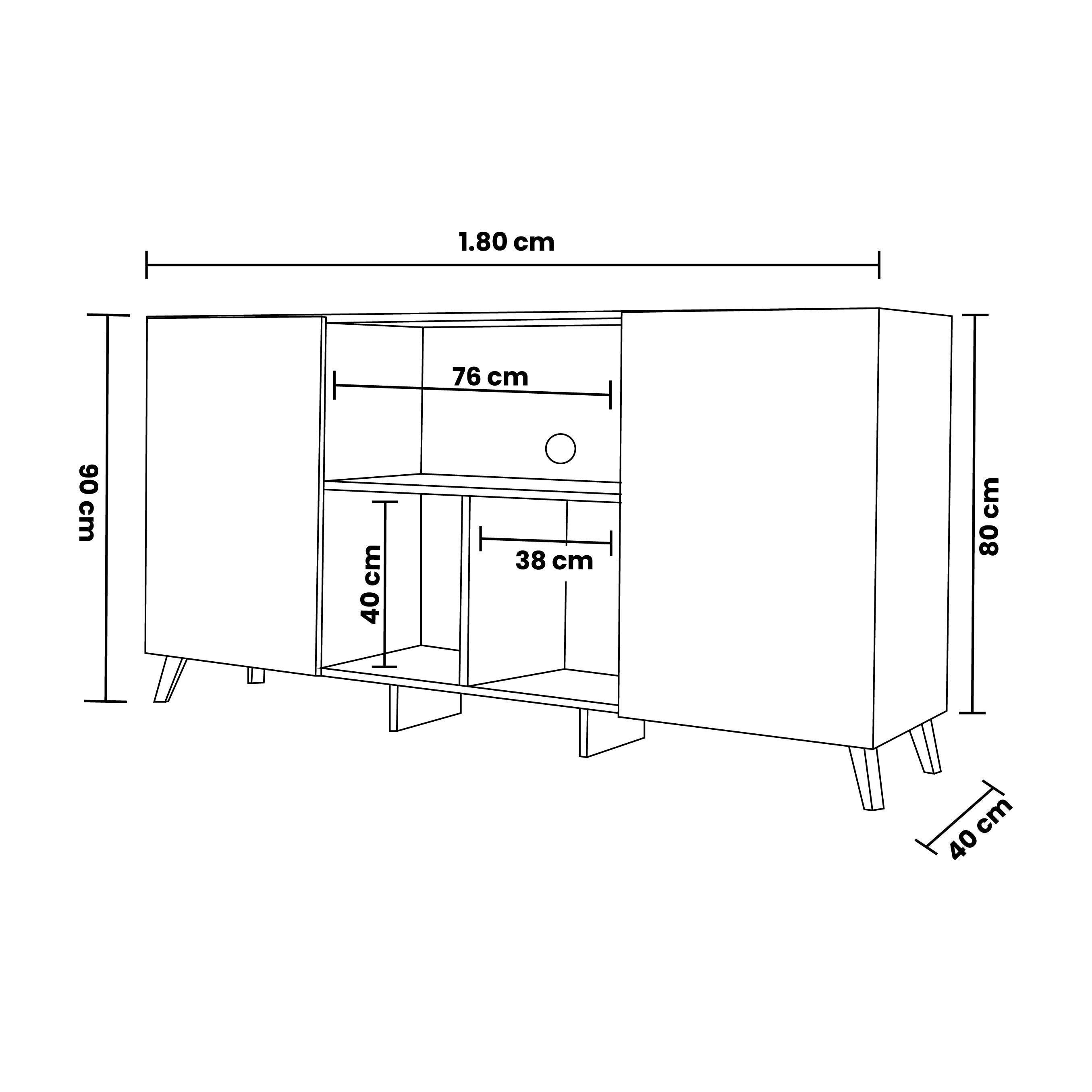 Hogare Bufetera, Credenza, mueble para tv Europa Plus