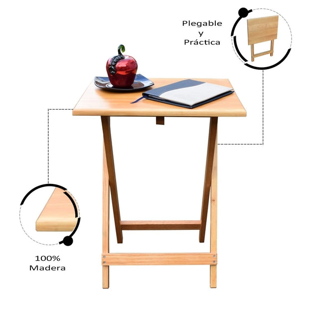 Mesa Plegable de madera Rectangular